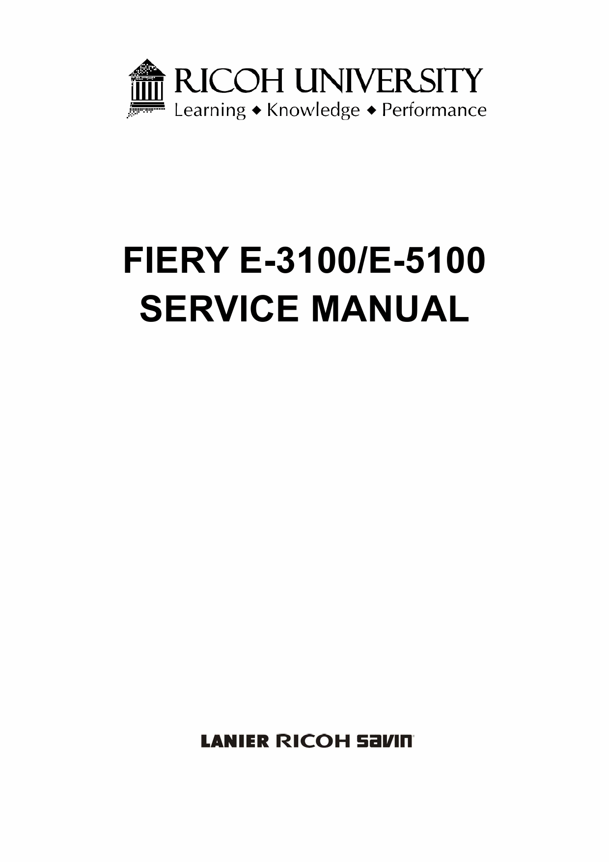 RICOH Options E-3100 E-5100 D480 D479 Service Manual-1
